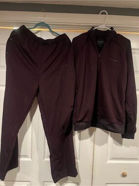 NWOT Set NikeSkims Matte tricot Oversized jacket + side snap pants Med Currant